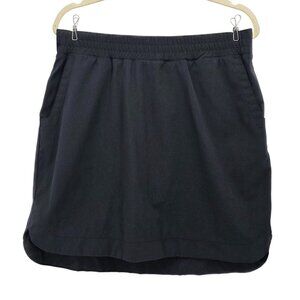 Duluth Trading Womens 12 Skort Short Black Lined Pockets Skort Pull On Skirt